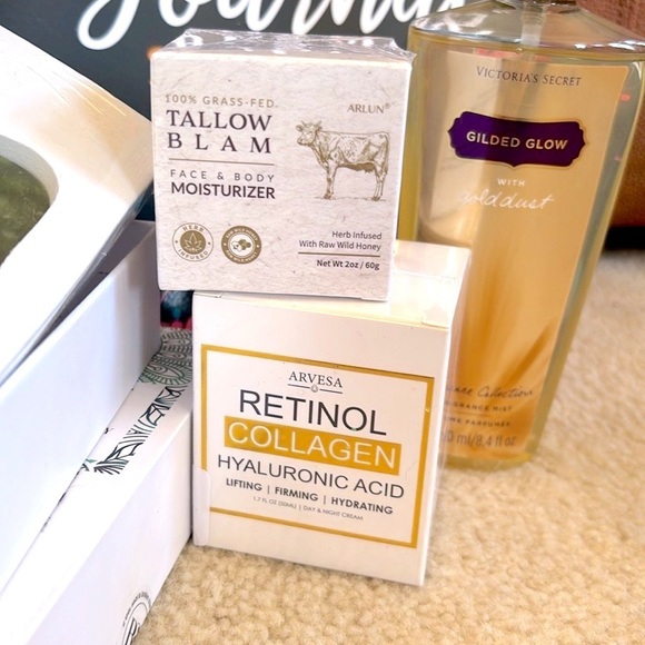 Brand New Self Care Skincare Easter Basket Turmeric Pads Moisturizer Jade Roller - Picture 3 of 15